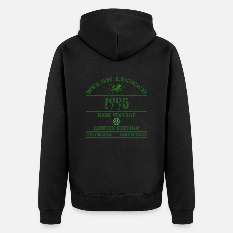 Une légende galloise 1995 - Veste à capuche bio Premium Unisexe - noir