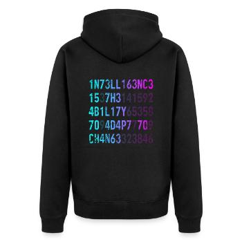 Intelligence Is The Ability To Adapt To Change - Unisex Premium Organic Zip Hoodie - black - Back - Nico (187cm)