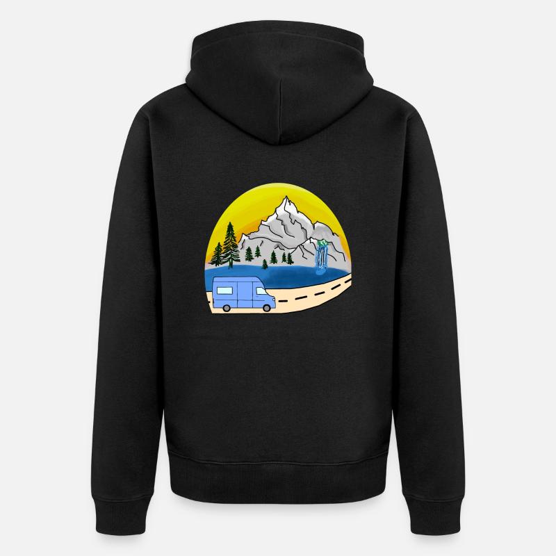VAN LIFE VANLIFER NOMADS - Veste à capuche bio Premium Unisexe - noir