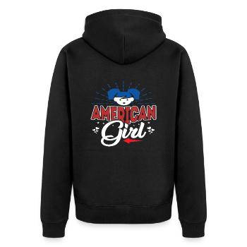 AMERICAN GIRL - Veste à capuche bio Premium Unisexe - noir - Dos - Nico (187cm)