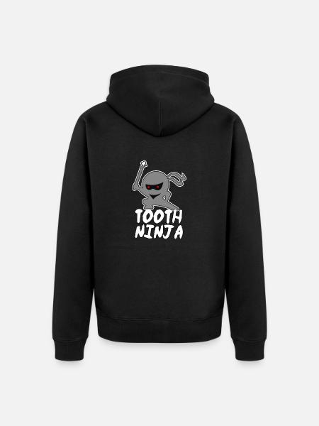 Zahnarzt Tooth Ninja Zahn herausziehen Geschenk - Premium økologisk unisex-hættejakke - sort