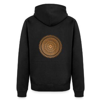 Mandala - Veste à capuche bio Premium Unisexe - noir - Dos - Nico (187cm)