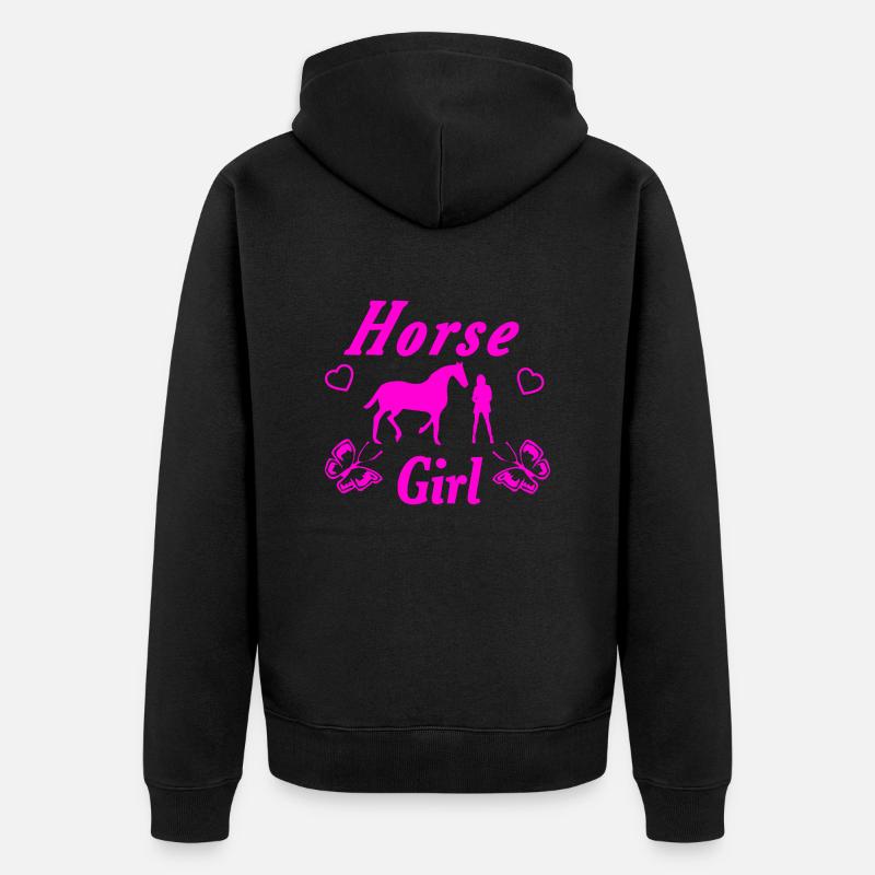 Cheval - Veste à capuche bio Premium Unisexe - noir