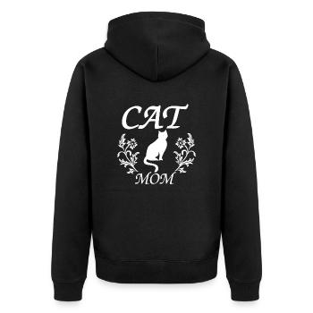Chat - Veste à capuche bio Premium Unisexe - noir - Dos - Nico (187cm)