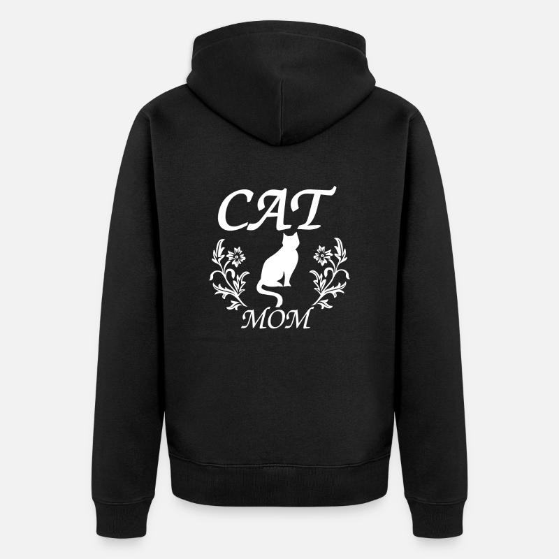 Chat - Veste à capuche bio Premium Unisexe - noir