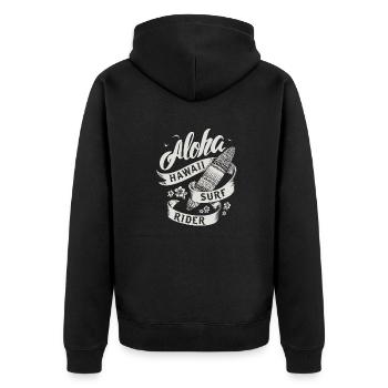 hawaii Surf Rider - Veste à capuche bio Premium Unisexe - noir - Dos - Nico (187cm)