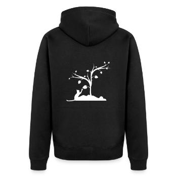 Chat - Veste à capuche bio Premium Unisexe - noir - Dos - Nico (187cm)
