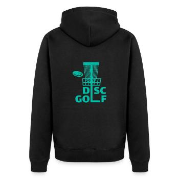 Discgolf frisbee cadeau d’amour disque de golf - Veste à capuche bio Premium Unisexe - noir - Dos - Nico (187cm)