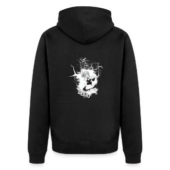 Aestetic Anime Girl - Unisex Premium Bio Zip Hoodie - Schwarz - Hinten - Nico (187cm)