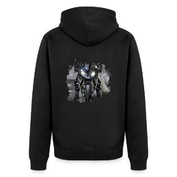 Moto de sport noir - Veste à capuche bio Premium Unisexe - noir - Dos - Nico (187cm)