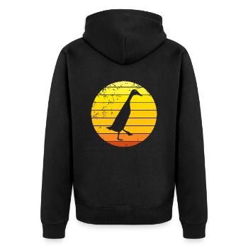 Running Indian Running Memes - Unisex Premium Organic Zip Hoodie - black - Back - Nico (187cm)