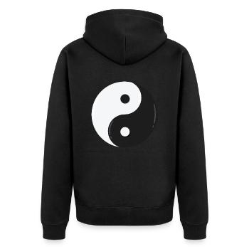 Yin et Yang - Veste à capuche bio Premium Unisexe - noir - Dos - Nico (187cm)