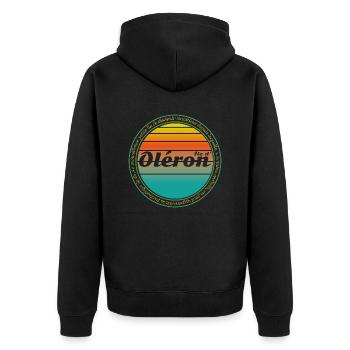 Oléron - Veste à capuche bio Premium Unisexe - noir - Dos - Nico (187cm)