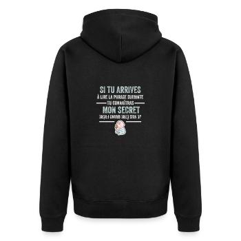 Je Vais Être Grand Frère - Veste à capuche bio Premium Unisexe - noir - Dos - Nico (187cm)