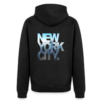Ville de New York - Veste à capuche bio Premium Unisexe - noir - Dos - Nico (187cm)