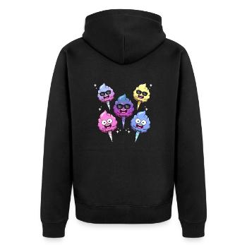 Barbe à papa mignonne - Veste à capuche bio Premium Unisexe - noir - Dos - Nico (187cm)