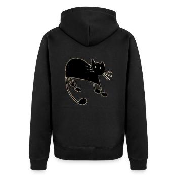 Chat - Veste à capuche bio Premium Unisexe - noir - Dos - Nico (187cm)