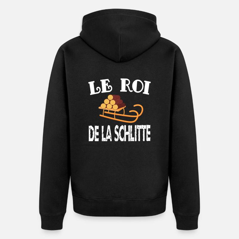 le roi de la schlitte - Veste à capuche bio Premium Unisexe - noir