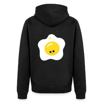 Oeuf au plat - Veste à capuche bio Premium Unisexe - noir - Dos - Nico (187cm)