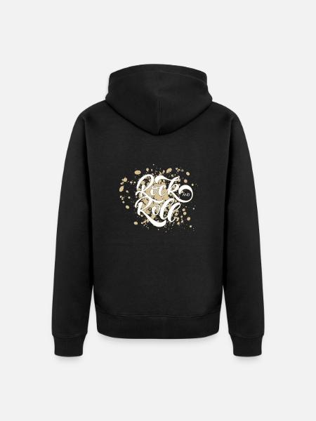 Rock and roll - Unisex Premium Organic Zip Hoodie - black
