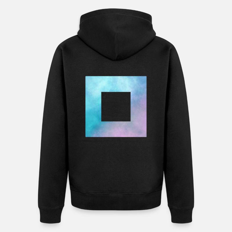 Space Viereck Cut - Unisex Premium Bio Zip Hoodie - Schwarz