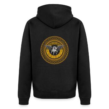 du Pégase - Mythologie grecque - Veste à capuche bio Premium Unisexe - noir - Dos - Nico (187cm)