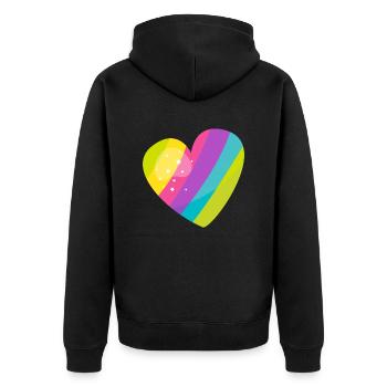 Cœur - Veste à capuche bio Premium Unisexe - noir - Dos - Nico (187cm)