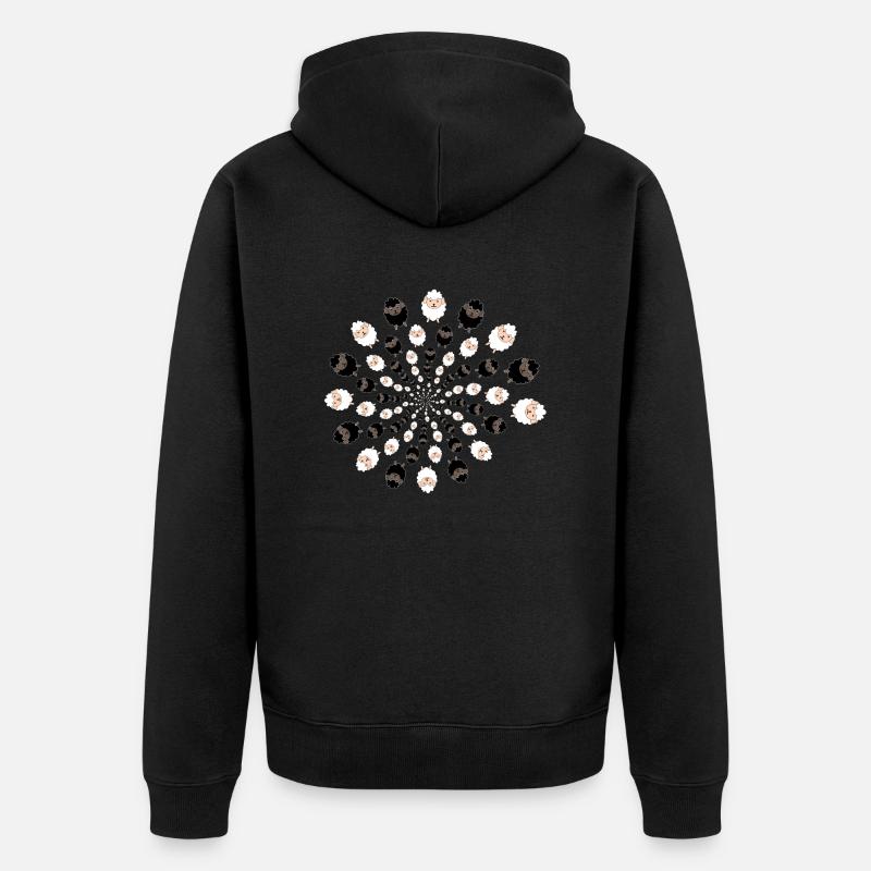 compter les moutons - Veste à capuche bio Premium Unisexe - noir