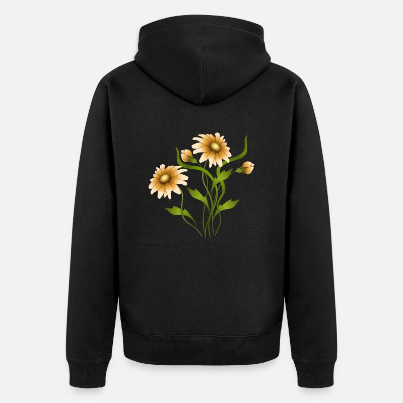 Fleur - Veste à capuche bio Premium Unisexe - noir