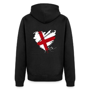 Cœur Angleterre Football Londres Royaume Monarchie - Veste à capuche bio Premium Unisexe - noir - Dos - Nico (187cm)