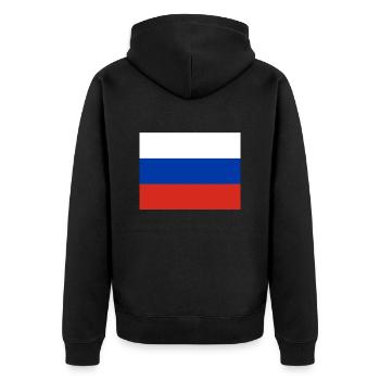 Russie - Veste à capuche bio Premium Unisexe - noir - Dos - Nico (187cm)