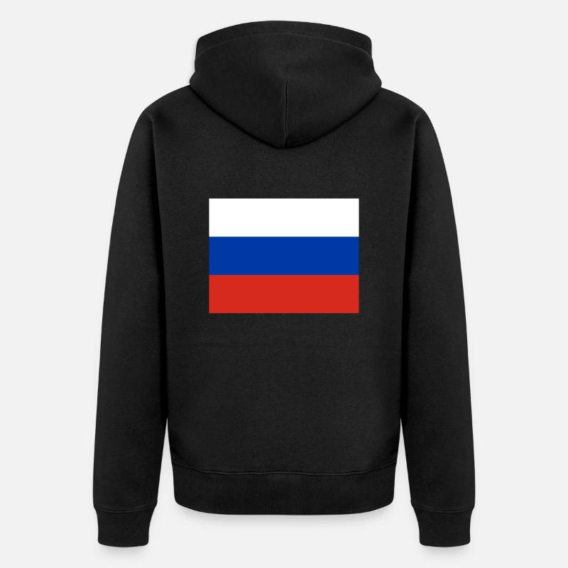 Russland - Unisex Premium Bio Zip Hoodie - Schwarz