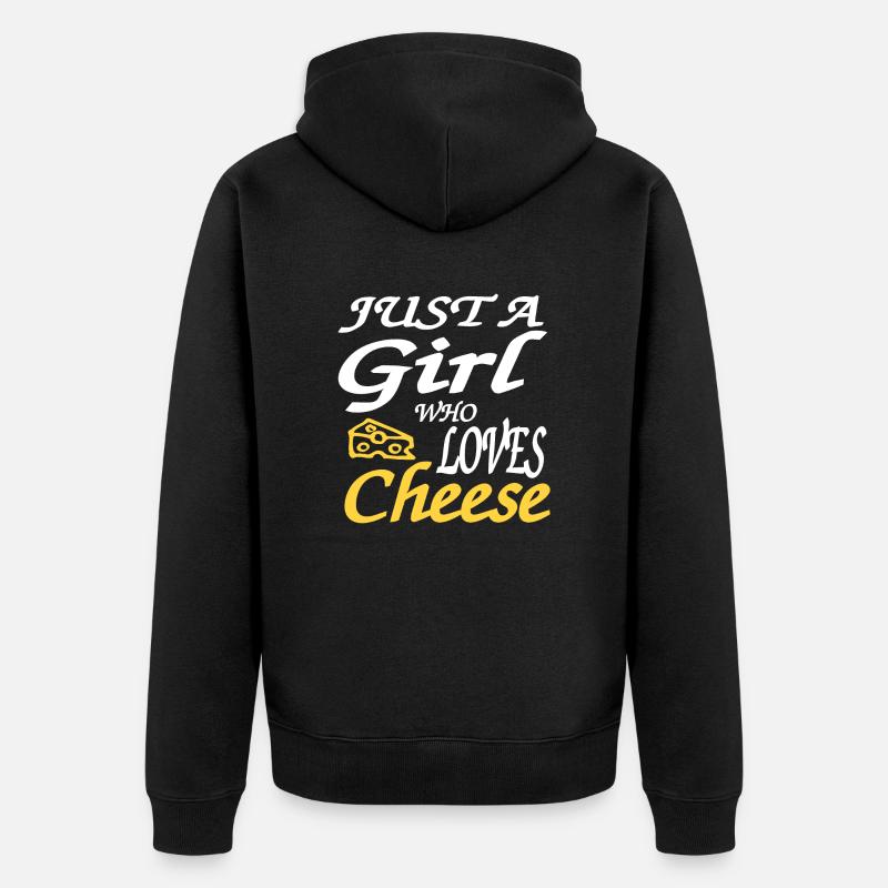 Käse - Unisex Premium Bio Zip Hoodie - Schwarz