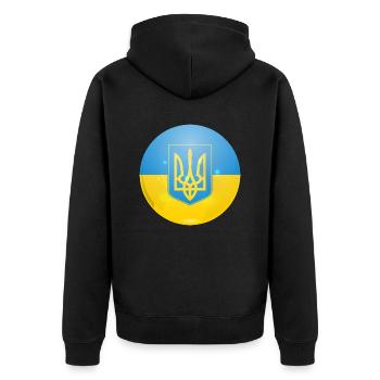 Ukraine - Veste à capuche bio Premium Unisexe - noir - Dos - Nico (187cm)