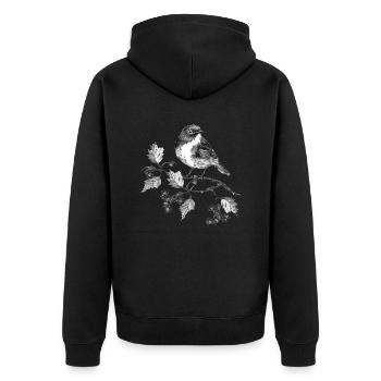 Oiseau - Veste à capuche bio Premium Unisexe - noir - Dos - Nico (187cm)