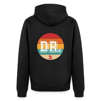 Docteur - Veste à capuche bio Premium Unisexe - noir - Dos - Nico (187cm)