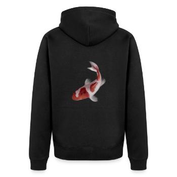 Poisson Koi - Veste à capuche bio Premium Unisexe - noir - Dos - Nico (187cm)