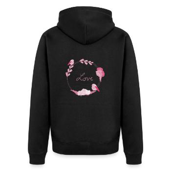 Love - Veste à capuche bio Premium Unisexe - noir - Dos - Nico (187cm)