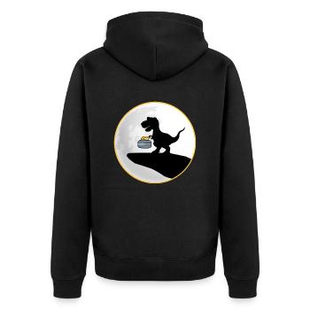 curling curling curlingdino curling stone - Unisex Premium Organic Zip Hoodie - black - Back - Nico (187cm)