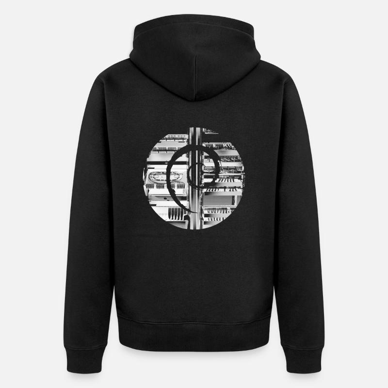 Debian GNU Linux - Unisex Premium Bio Zip Hoodie - Schwarz