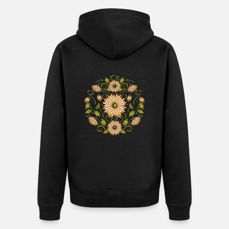 Fleur - Veste à capuche bio Premium Unisexe - noir