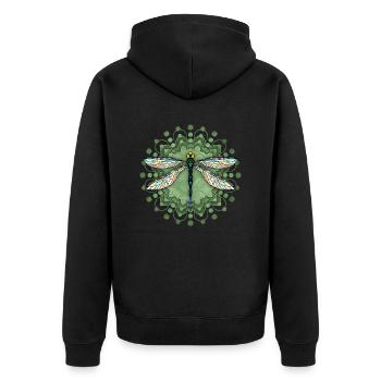 Libellule - Veste à capuche bio Premium Unisexe - noir - Dos - Nico (187cm)