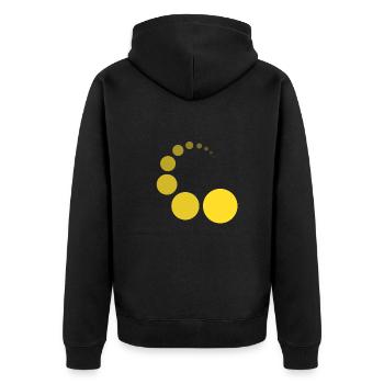 CIRCIRCLE YELLOW - Veste à capuche bio Premium Unisexe - noir - Dos - Nico (187cm)
