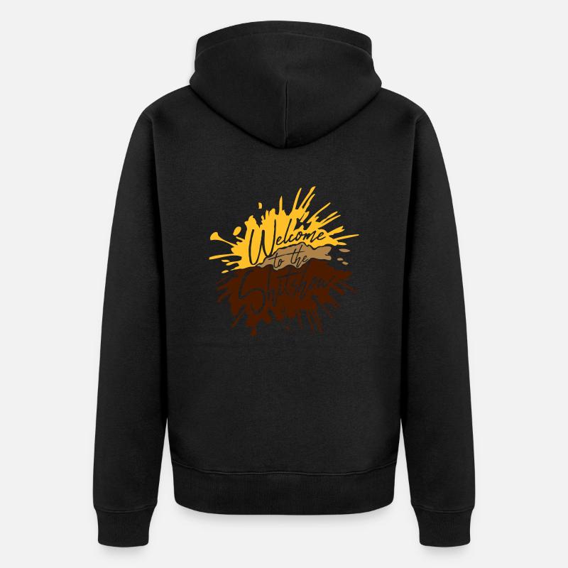Scheiße Ekelig Shitshow - Unisex Premium Bio Zip Hoodie - Schwarz