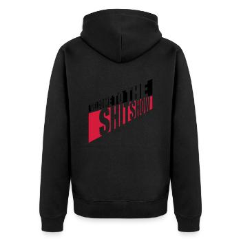 Cheeky Welcome Shitshow - Veste à capuche bio Premium Unisexe - noir - Dos - Nico (187cm)