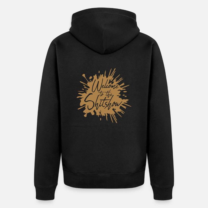 Ekelige Scheiße Shitshow - Unisex Premium Bio Zip Hoodie - Schwarz