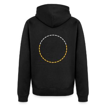 Circle frame beer bottles - Unisex Premium Organic Zip Hoodie - black - Back - Nico (187cm)