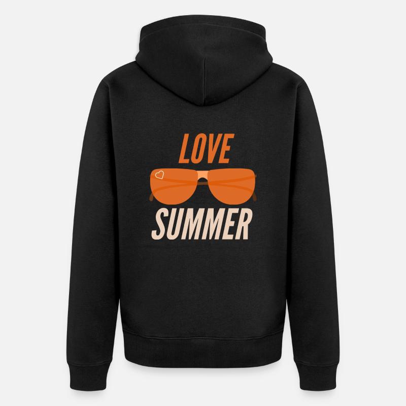 Ressentez l’amour de l’été - Veste à capuche bio Premium Unisexe - noir