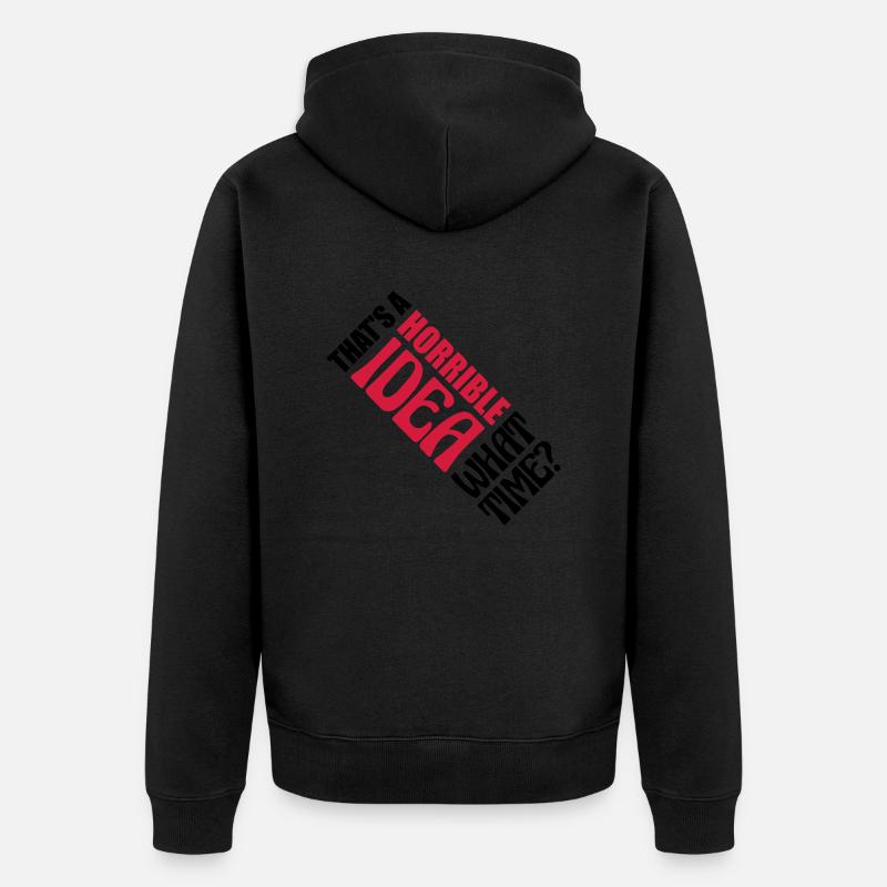 C’est une idée horrible - Veste à capuche bio Premium Unisexe - noir
