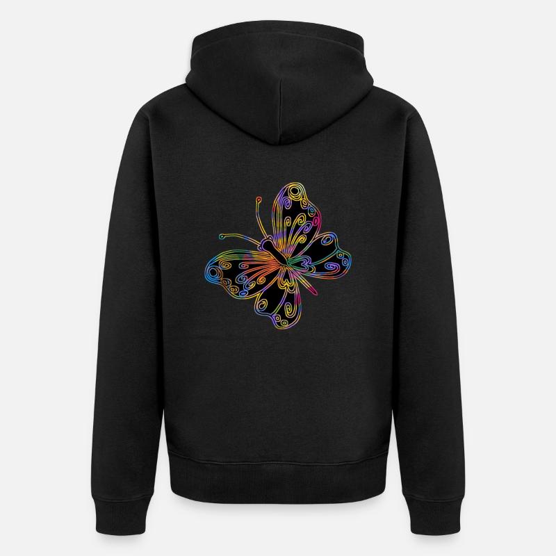 Papillon - Veste à capuche bio Premium Unisexe - noir